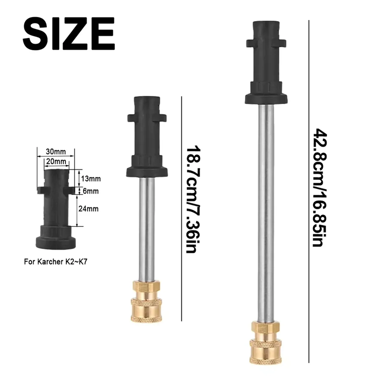 Pressure Washer Extension Lance | Stainless Steel Shaft | 1/4 Inch Quick Connect - Thumbnail 3