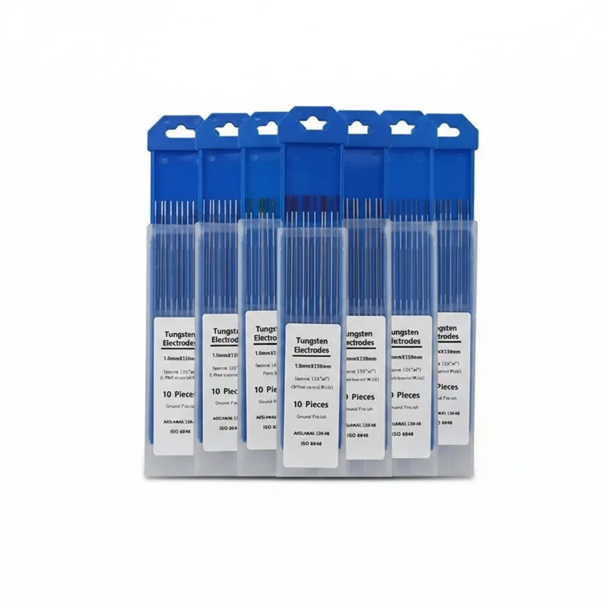 10-pack of 150mm TIG welding electrodes, premium tungsten needles for WSME SUPER welding machines, with sharpened tips.