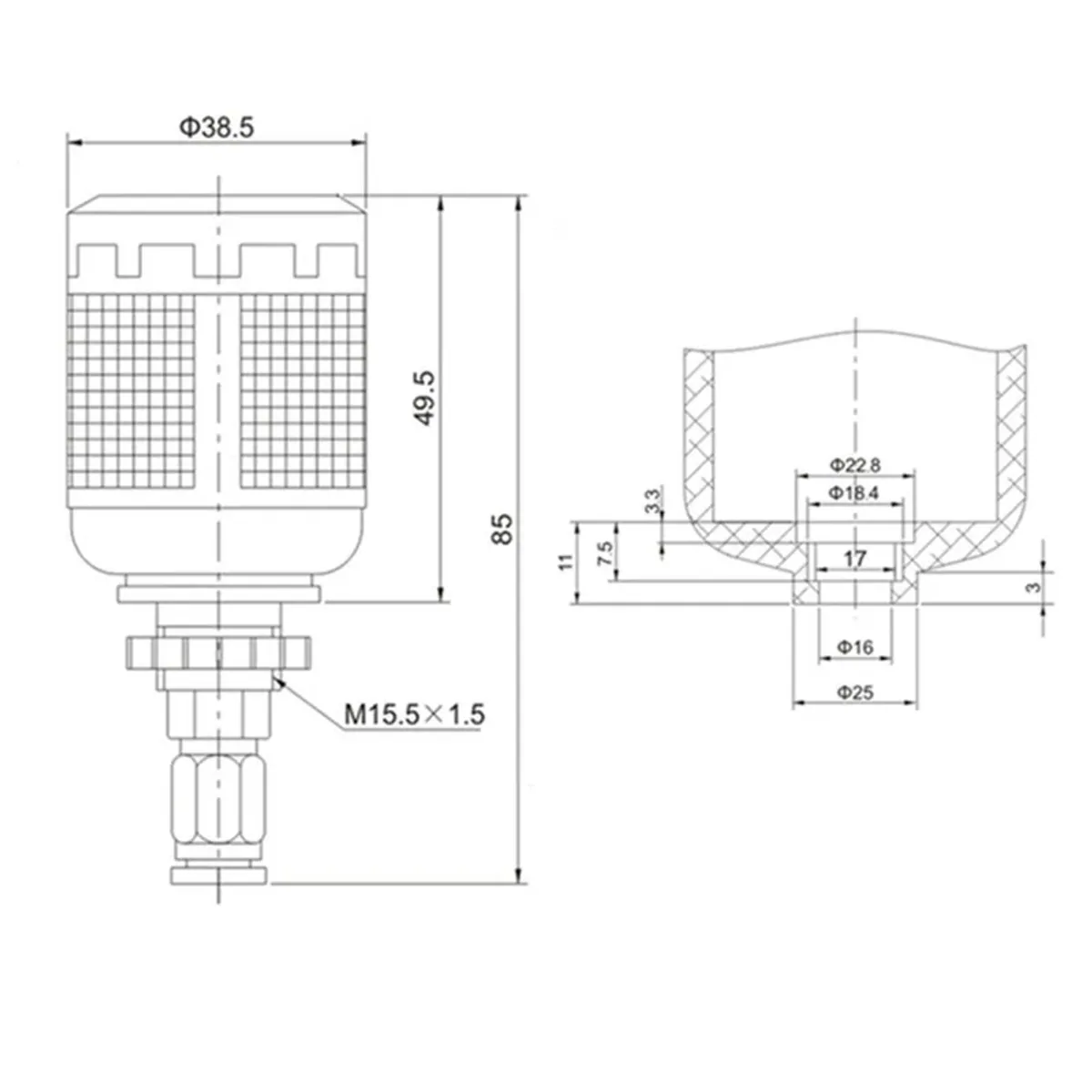 Air Compressor Automatic Drain Valve | M15.5 x 1.5 Thread | 0.2 to 0.8MPa - Thumbnail 5