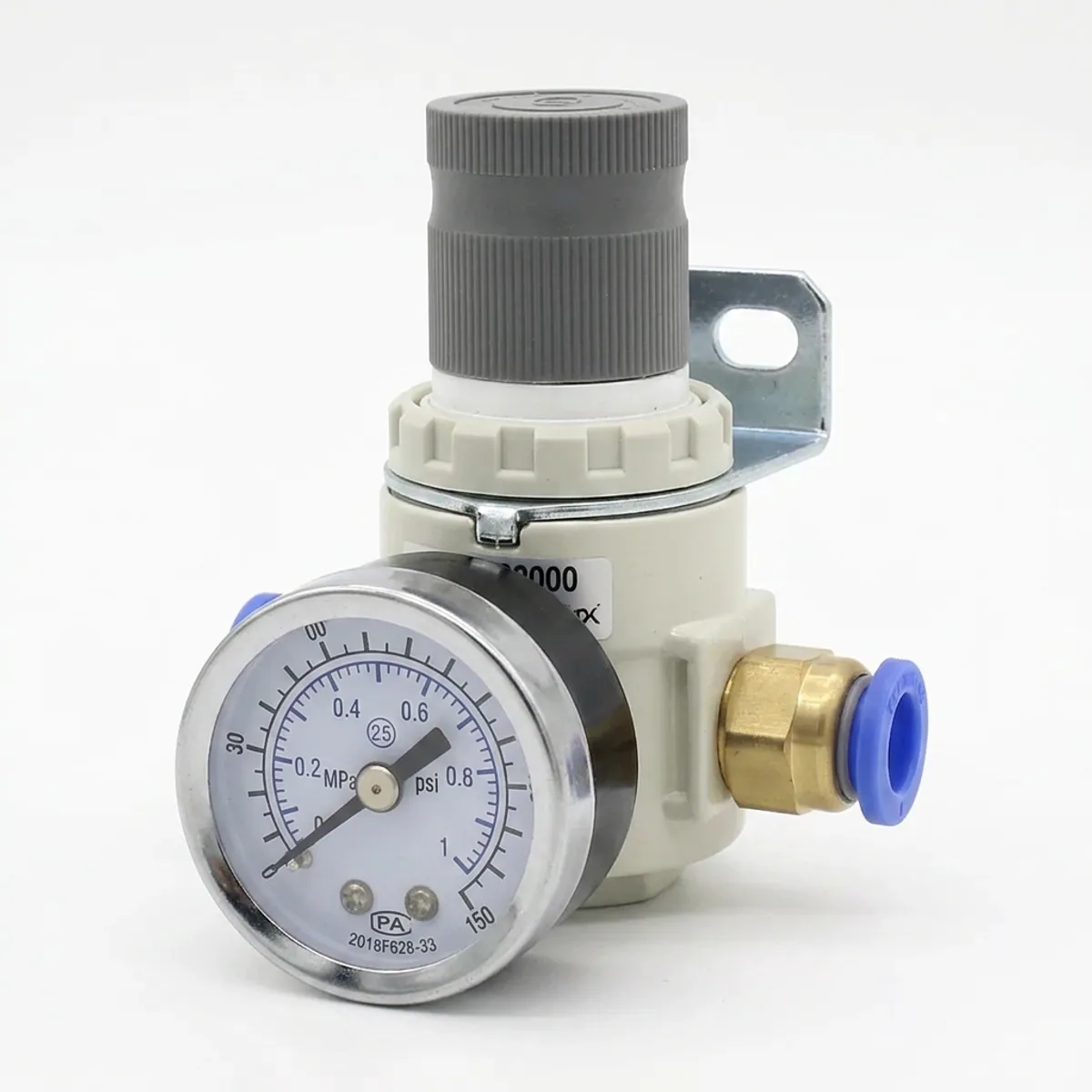 AR2000 series air source processor with pressure regulating valve, filter, and oil-water separator for industrial air compressors.