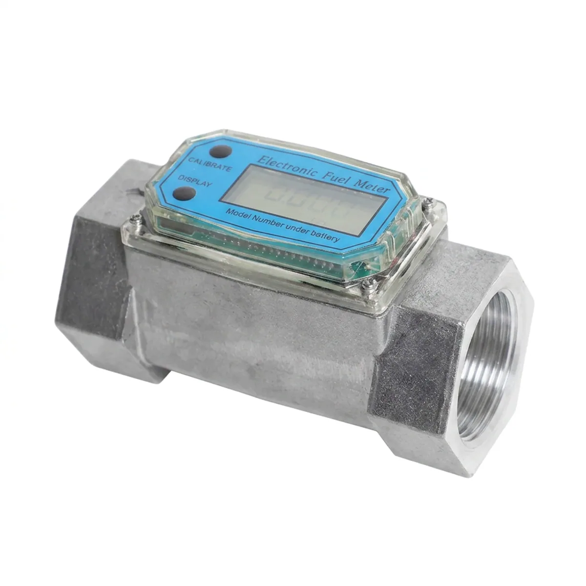 Flow Meter | Aluminum Digital Turbine | Threaded Liquid Transfer Gauge - Thumbnail 4