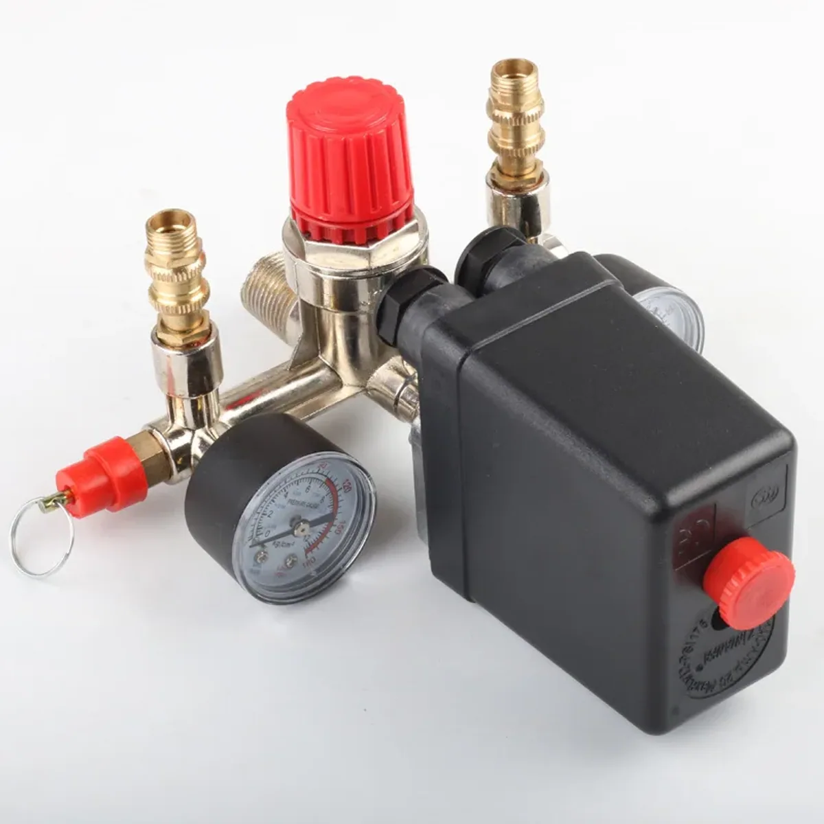 Air Compressor Pressure Relief Valve Switch Manifold | 90-120PSI | Gauges - Thumbnail 6