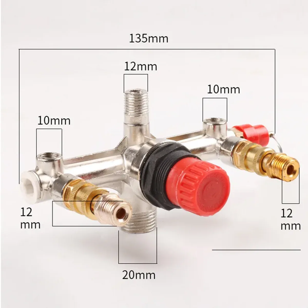 Air Compressor Pressure Relief Valve Switch Manifold | 90-120PSI | Gauges - Thumbnail 3