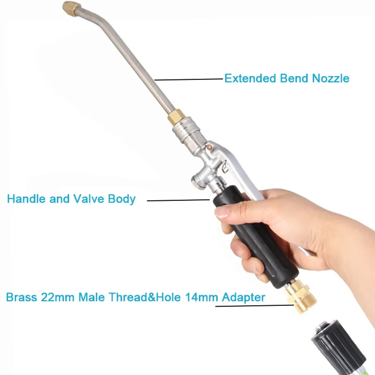 Pressure Washer Lance and Gun M22-14 | 22mm Thread | 1/4" Quick Connect