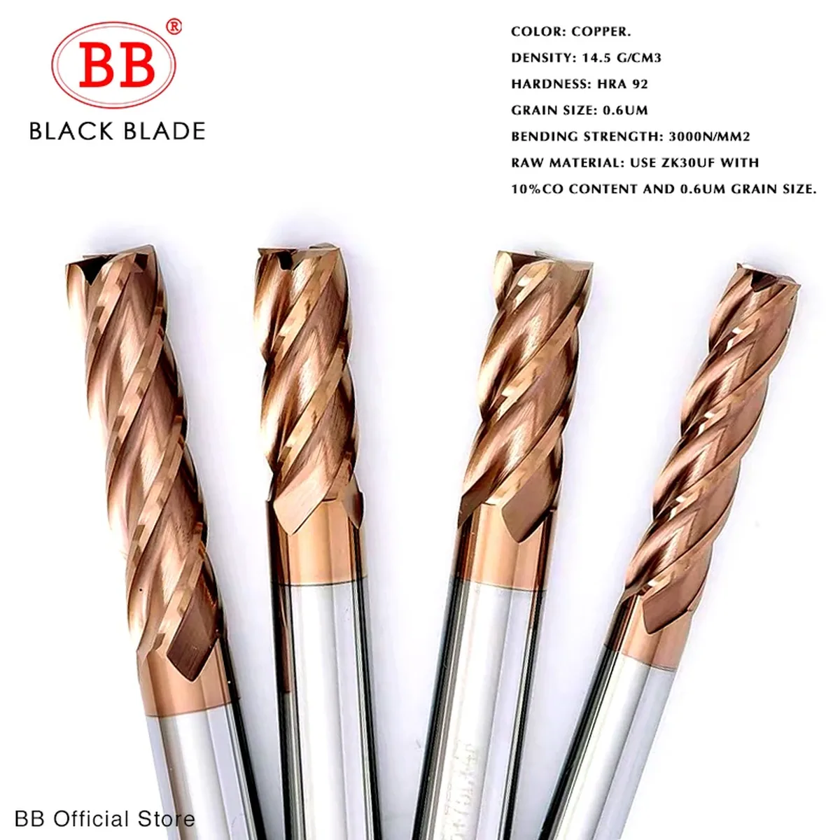 CNC End Mill | 2-4 Flute Carbide Router Bit | HRC55 Steel Machining Tool - Image 1