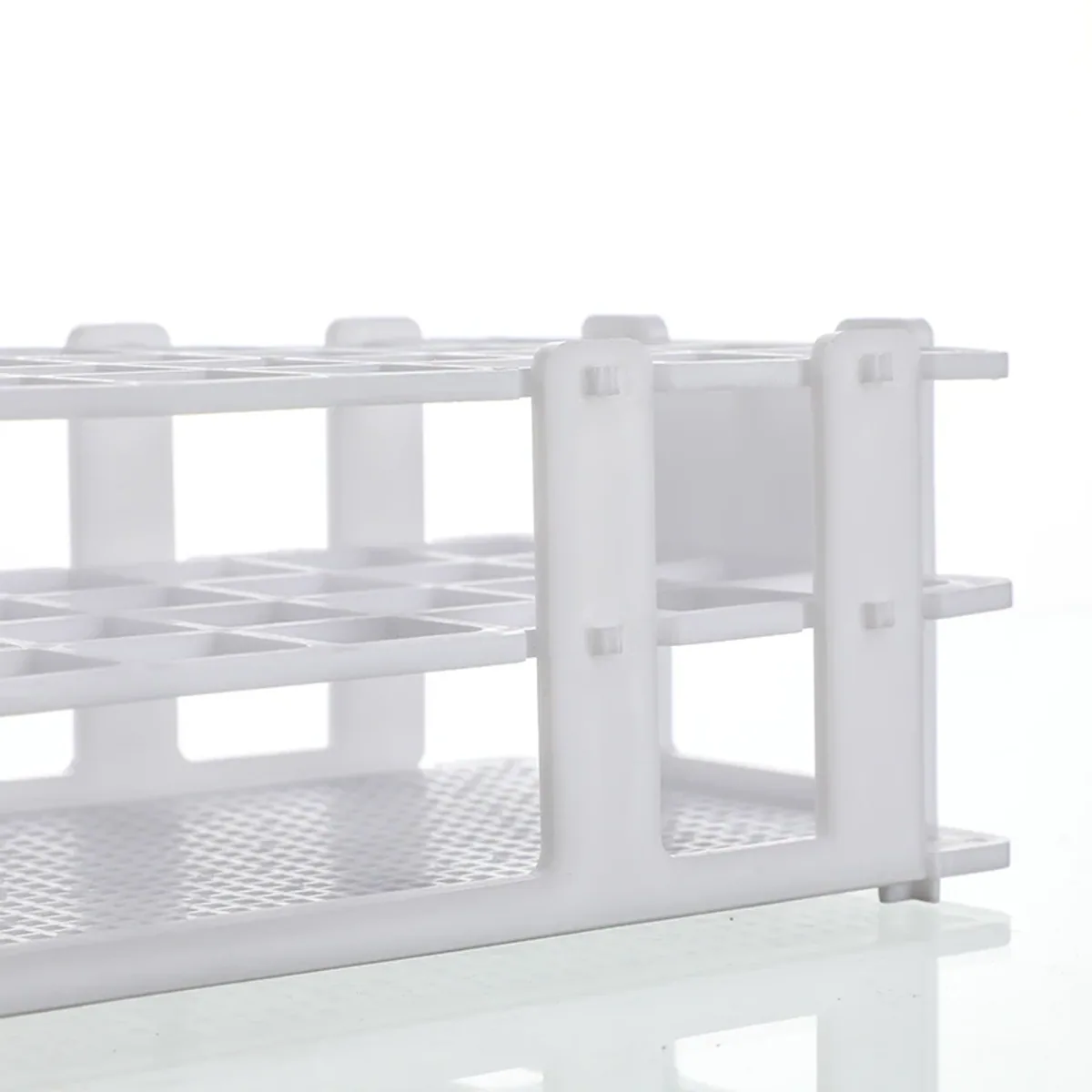Plastic Test Tube Rack 60 Hole | 16mm Wells | Detachable White - Thumbnail 3