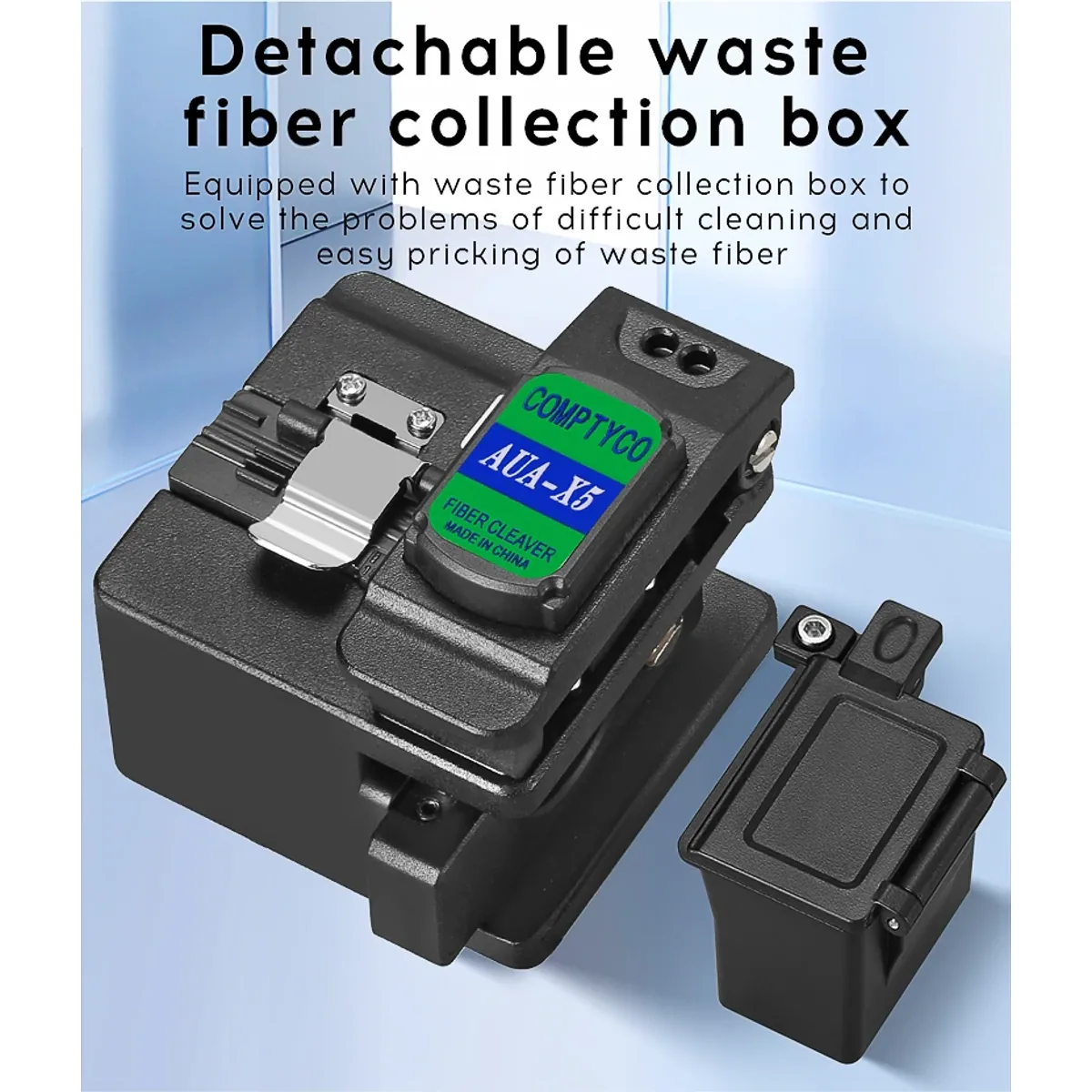 Fibre Cleaver AUA-X5 | 16-Position Tungsten Blade | Waste Fibre Box - Thumbnail 5