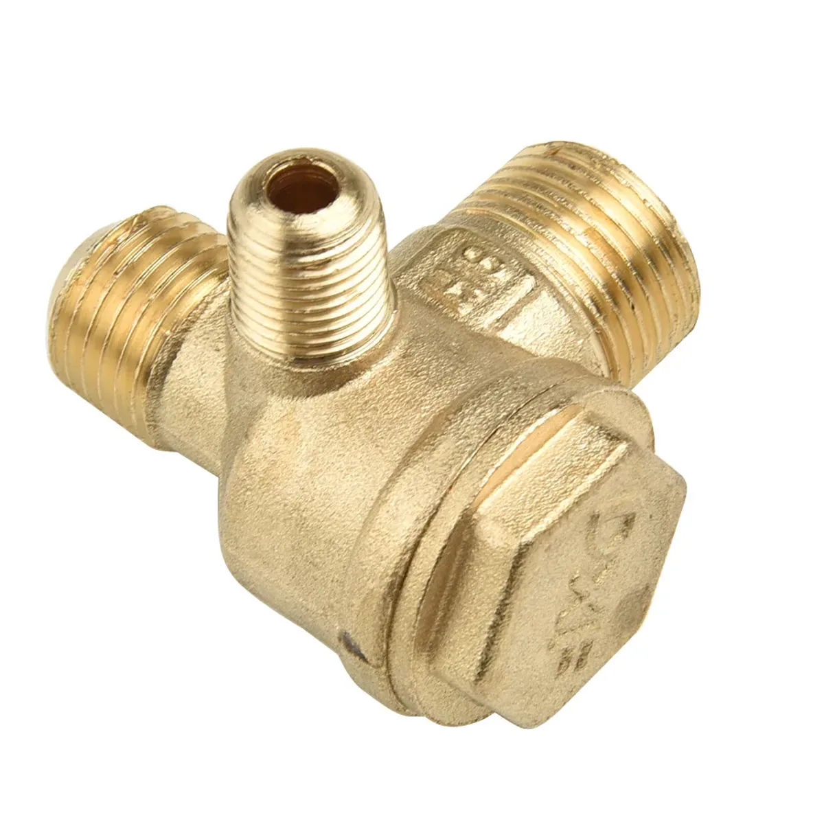 Air Compressor Check Valve | 3 Port Brass | 10mm 14mm 16mm Ports - Thumbnail 4