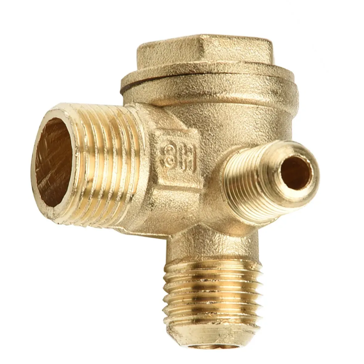 Air Compressor Check Valve | 3 Port Brass | 10mm 14mm 16mm Ports - Thumbnail 5
