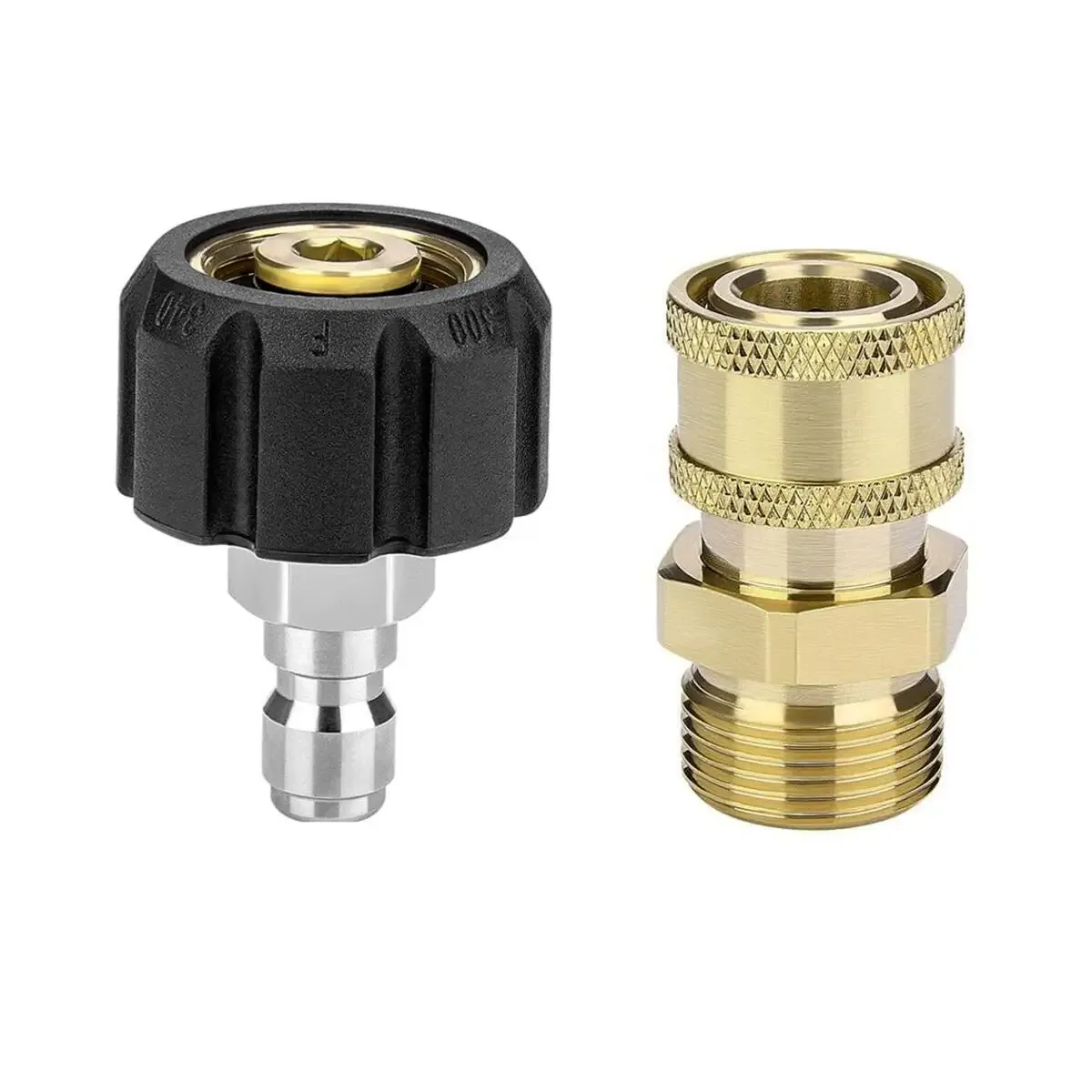 Pressure Washer Hose Adapter M22 to 1/4" Quick Connect | Swivel Set