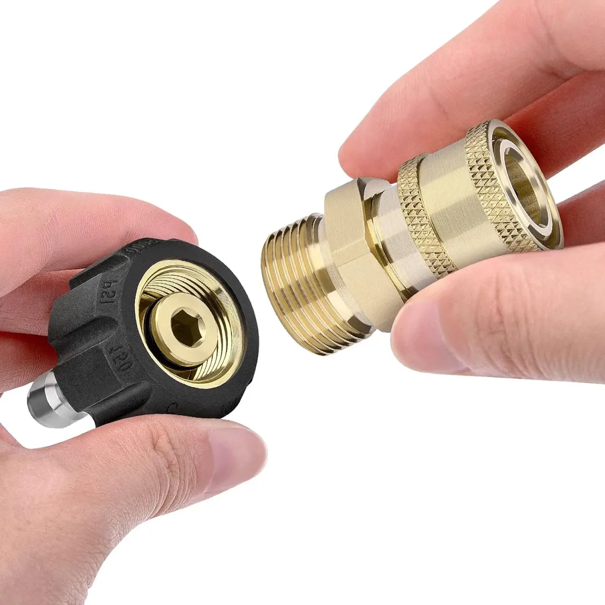 Pressure Washer Hose Adapter M22 to 1/4" Quick Connect | Swivel Set - Thumbnail 2