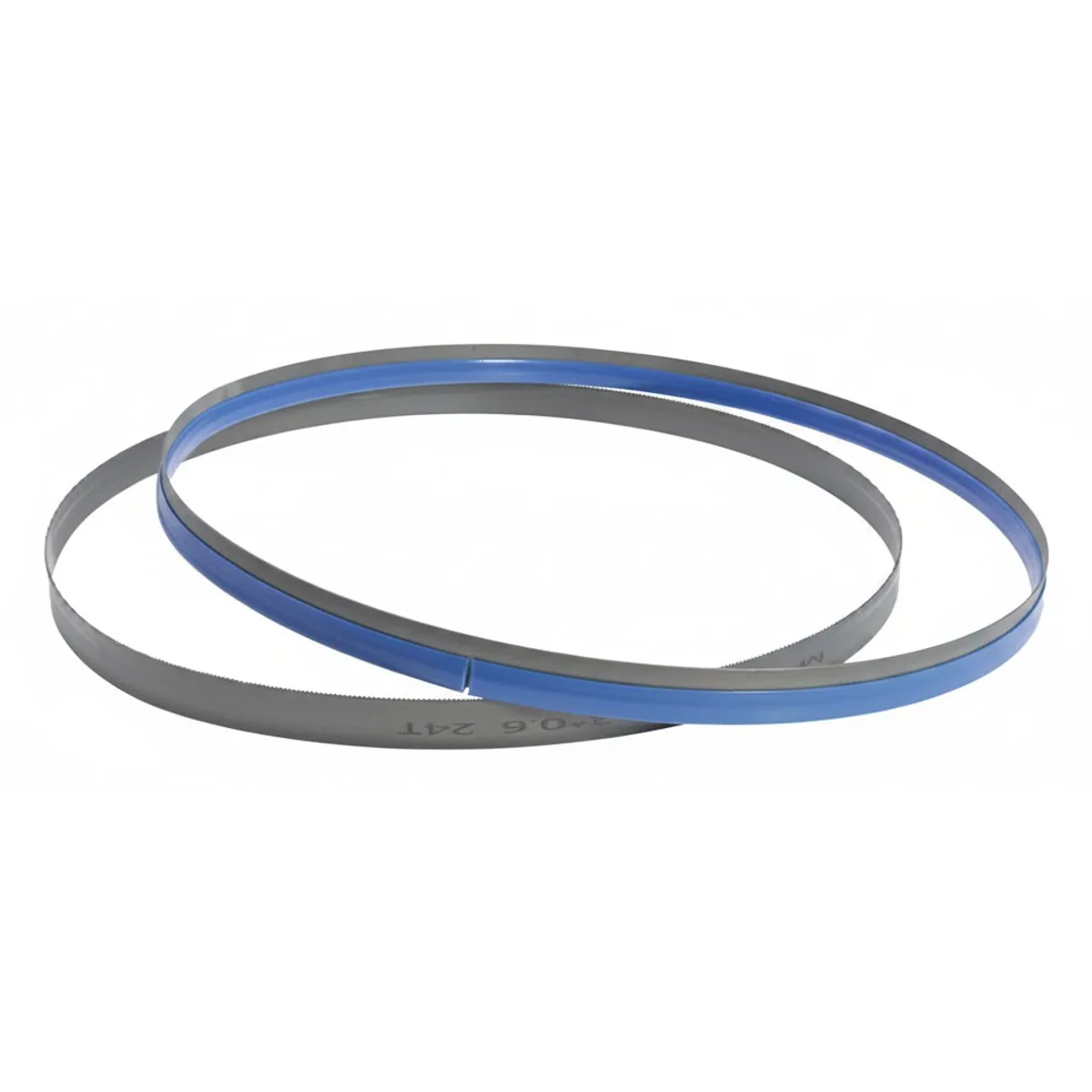TASP 730mm M42 Bimetal Band Saw Blade, 18/24 TPI for portable bandsaws like Makita and Panasonic, 2-pack on a dark background.