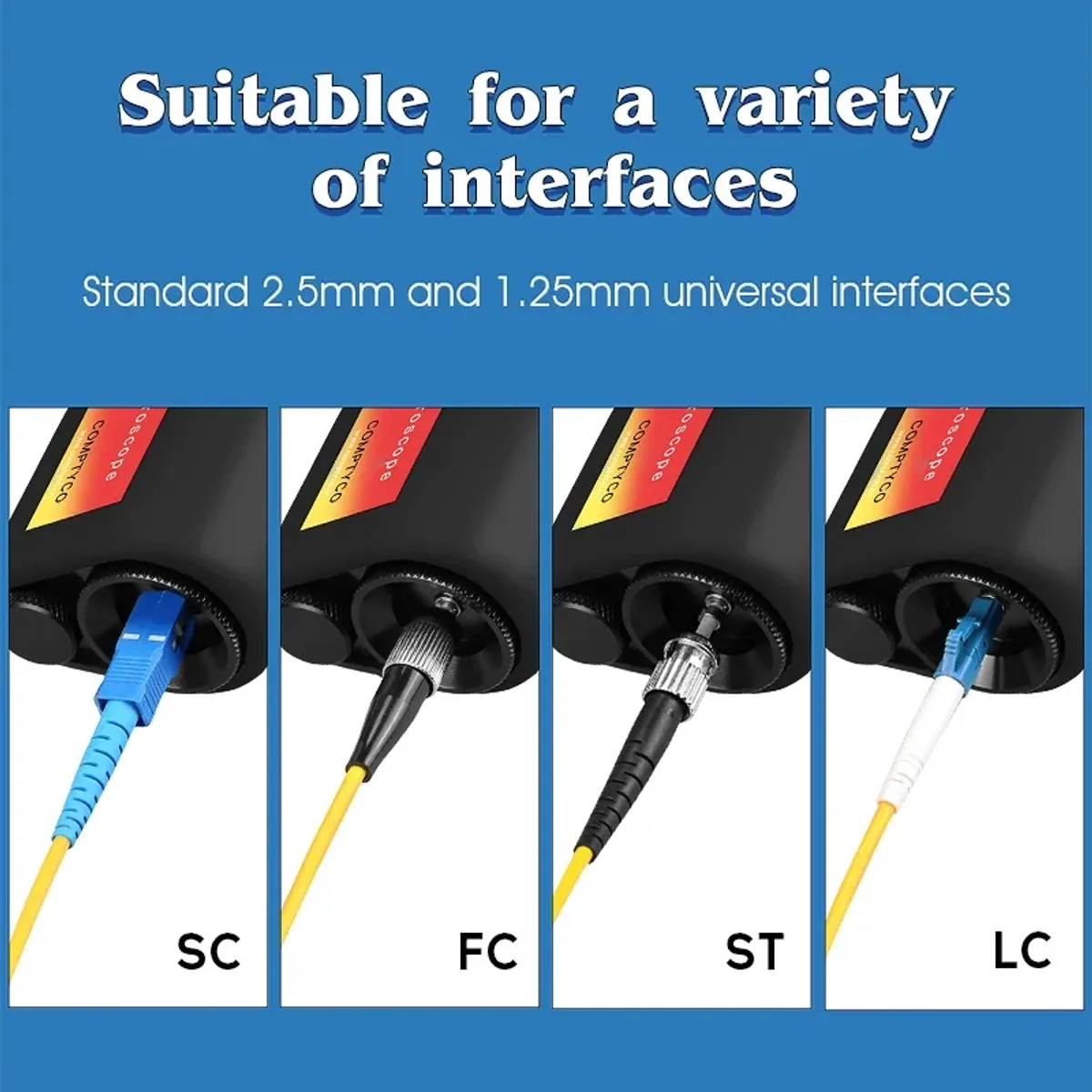 Fibre Inspection Microscope | 200x or 400x | 2.5mm and 1.25mm Adapters - Thumbnail 3