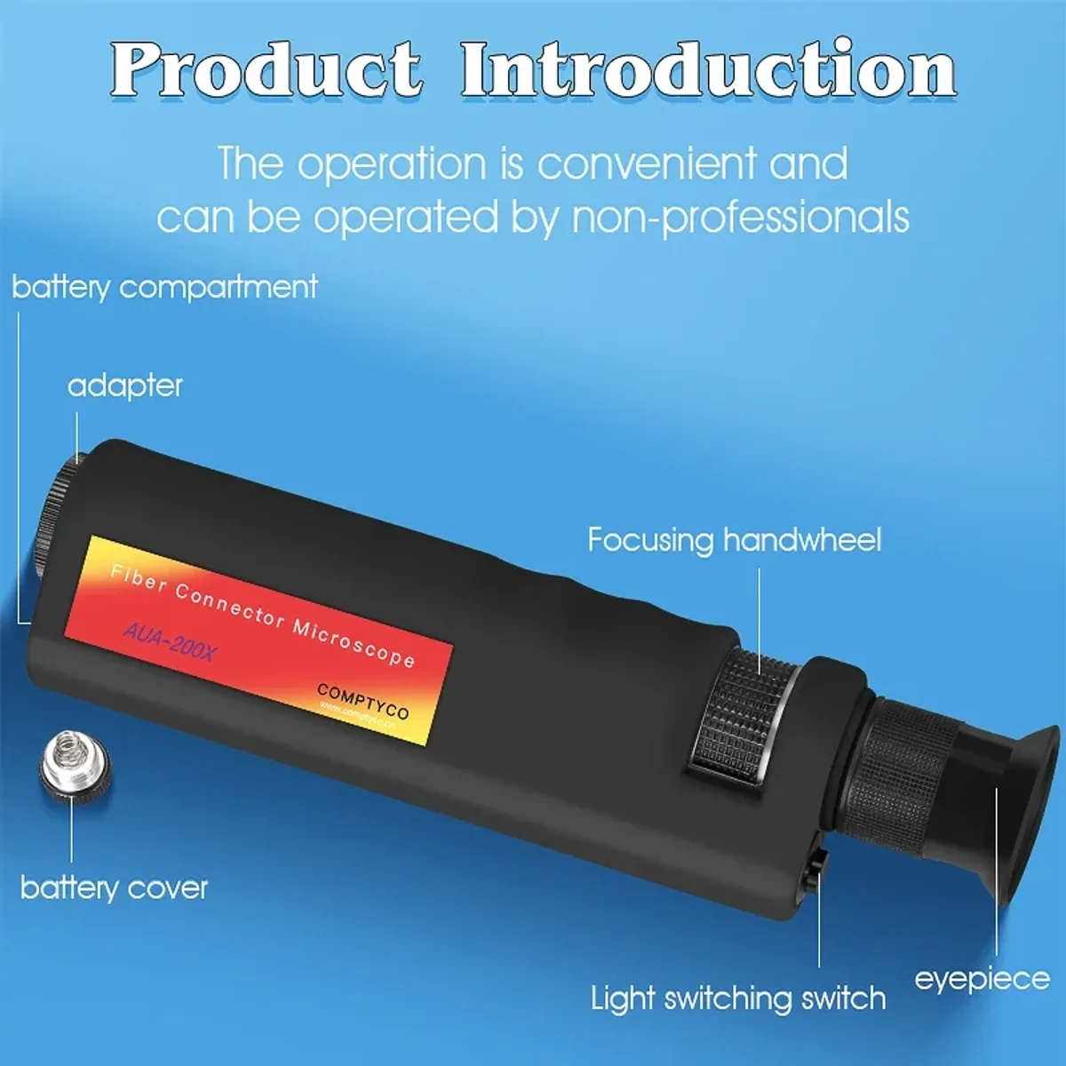 Fibre Inspection Microscope | 200x or 400x | 2.5mm and 1.25mm Adapters - Thumbnail 4