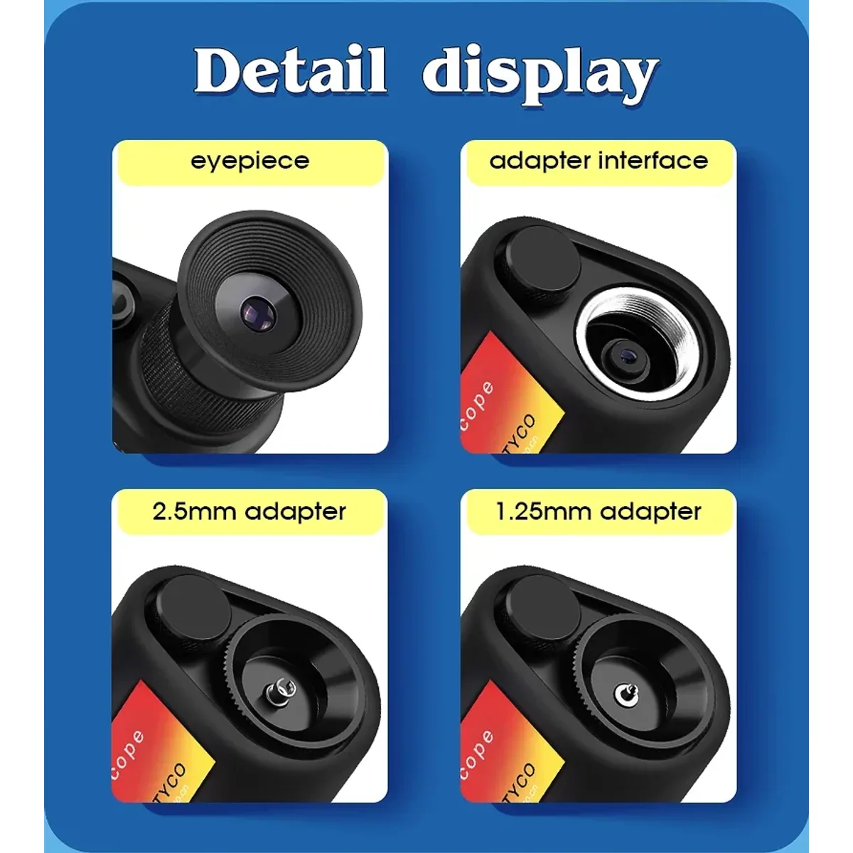 Fibre Inspection Microscope | 200x or 400x | 2.5mm and 1.25mm Adapters - Thumbnail 5