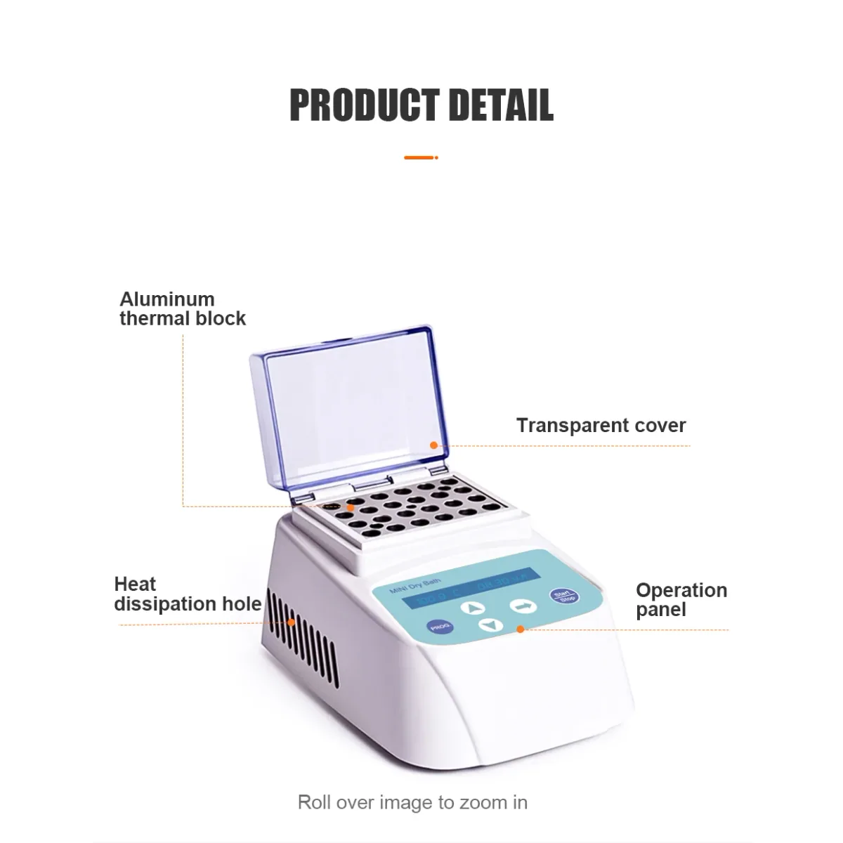 Mini Dry Bath for Laboratory Centrifuge Tubes MINIB-100 | R.T. +5°C to 100°C - Thumbnail 6