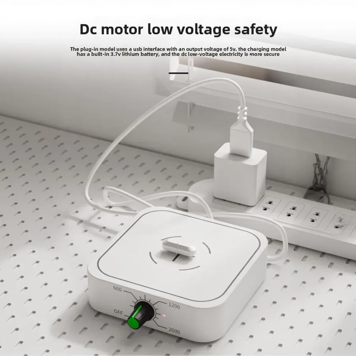Mini Magnetic Stirrer | 200 to 2000 RPM | Stepless Speed Dial | USB 5V - Thumbnail 4