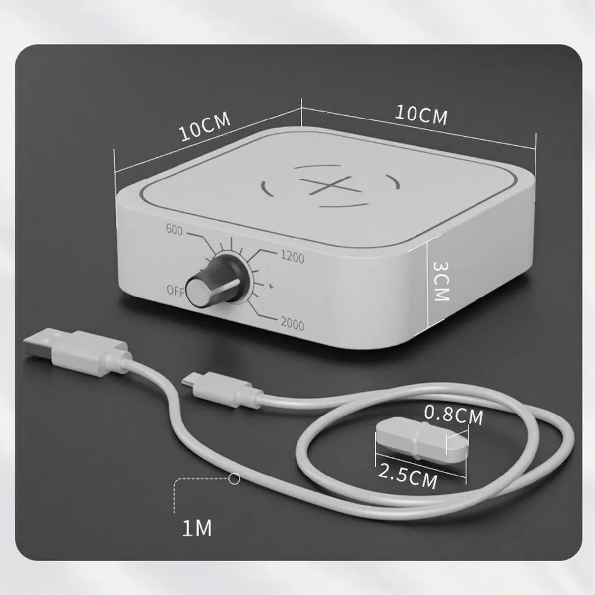 Mini Magnetic Stirrer | 200 to 2000 RPM | Stepless Speed Dial | USB 5V - Thumbnail 5