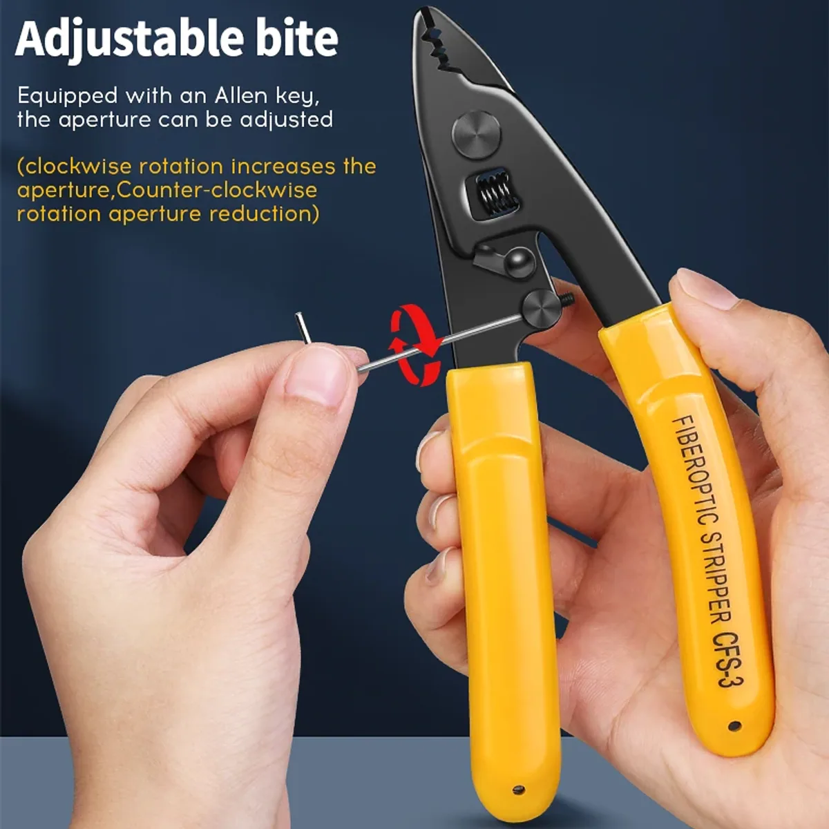 Fibre Stripping Tool CFS-3 | Three-Port Stripper | 3mm to 125um Fibre - Thumbnail 3