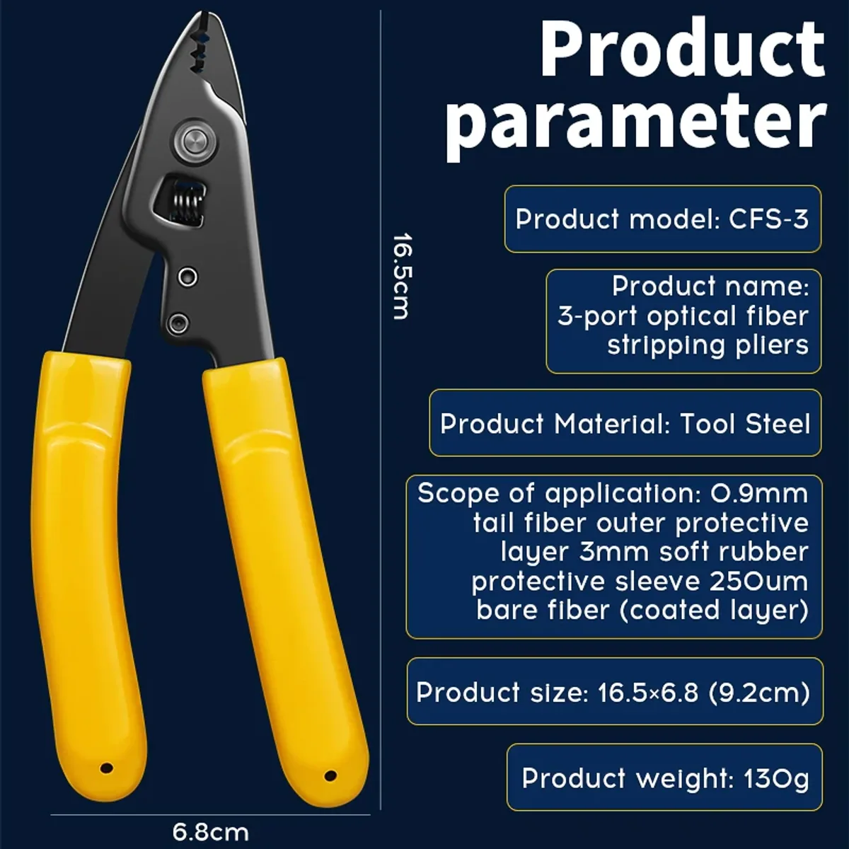 Fibre Stripping Tool CFS-3 | Three-Port Stripper | 3mm to 125um Fibre - Thumbnail 7