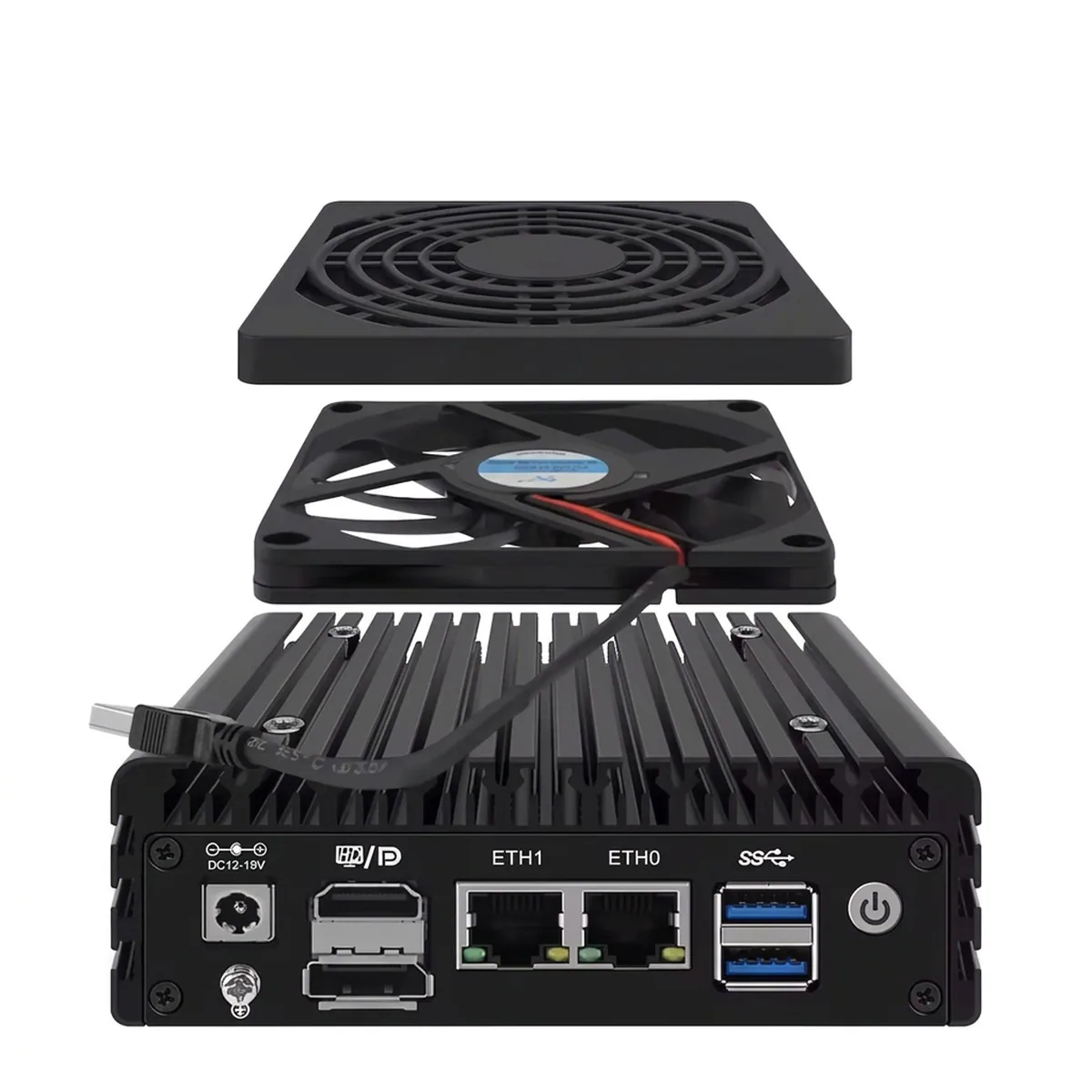 Firewall Appliance Mini PC | Fanless 7x M.2 NVMe | Dual 2.5G LAN - Thumbnail 4