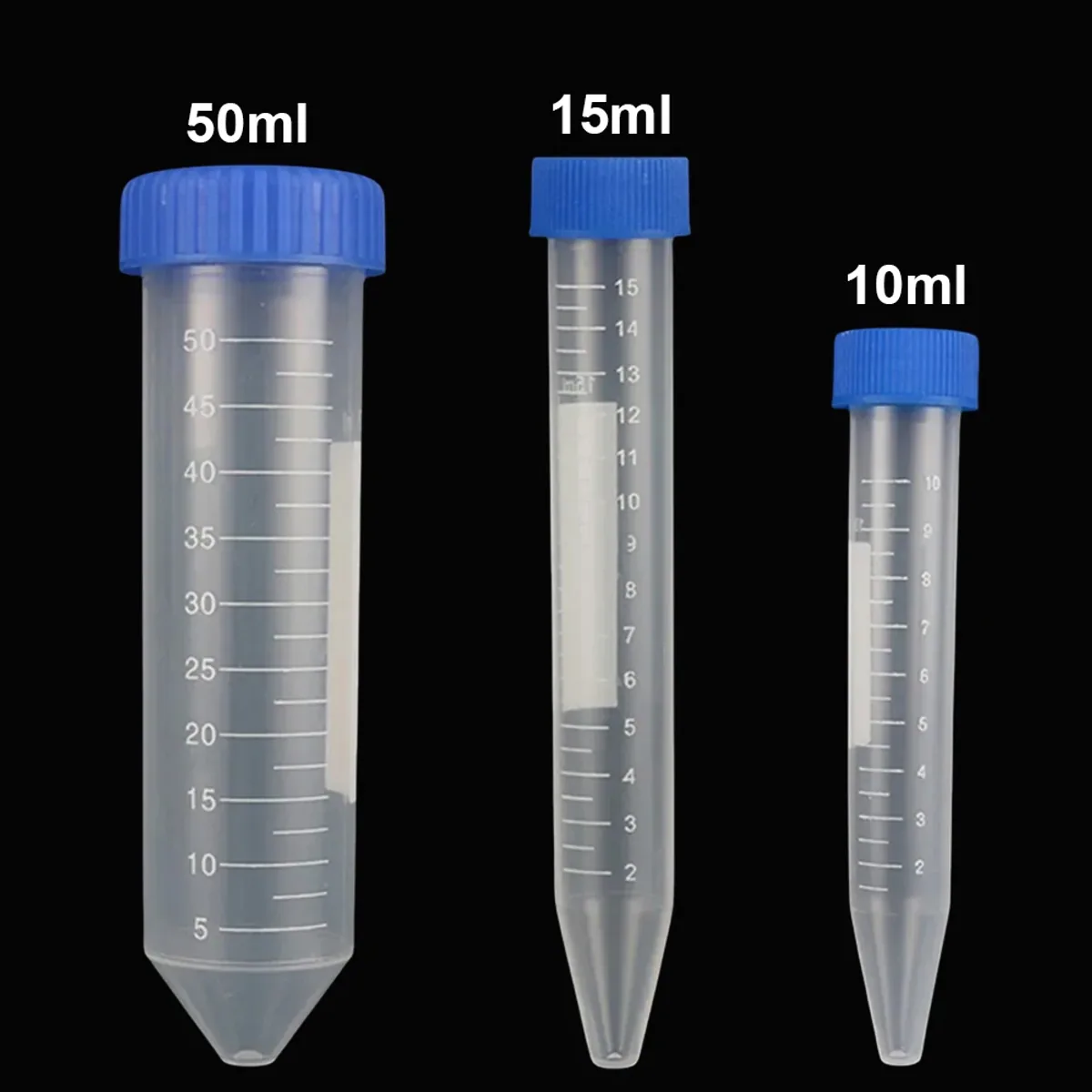 Centrifuge Tube 10ml 15ml 50ml | Screw Cap | Cone Bottom | 10 Pack