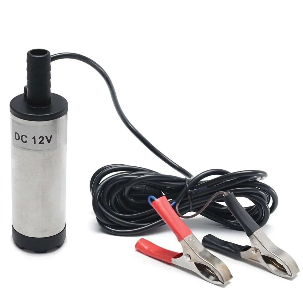 12V Oil Transfer Pump | Submersible 12L/min Flow Rate | Steel Housing for Diesel