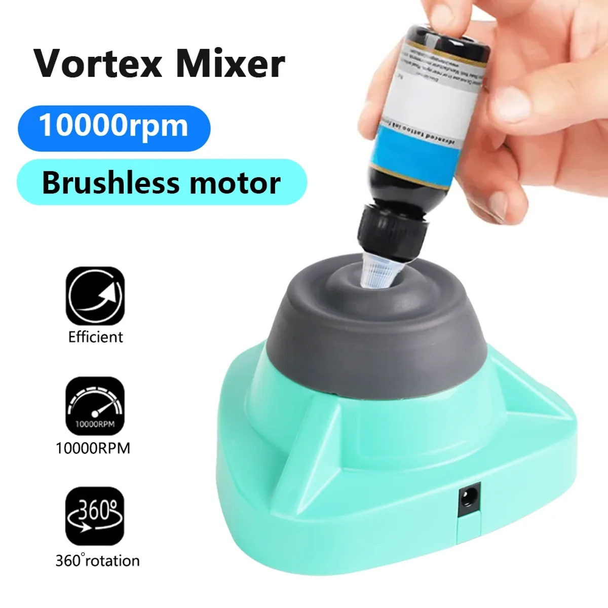 Mini Vortex Mixer VM-300 | 10000rpm | 50ml Load | Touch Start - Thumbnail 4