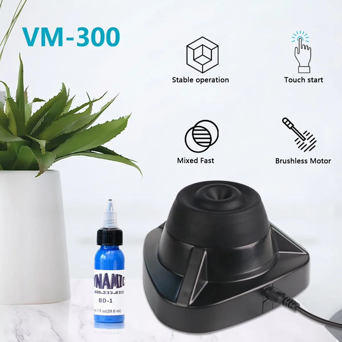 Mini Vortex Mixer VM-300 | 10000rpm | 50ml Load | Touch Start - Thumbnail 6