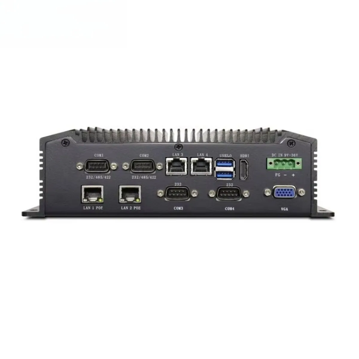 Industrial Mini PC | Dual PoE 4 COM Ports | 9-36V Wide Voltage i7 - Thumbnail 2