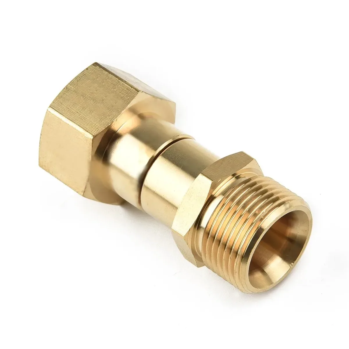 Pressure Washer Hose Connector M22 14mm | Brass Swivel | 360 Degree - Thumbnail 3