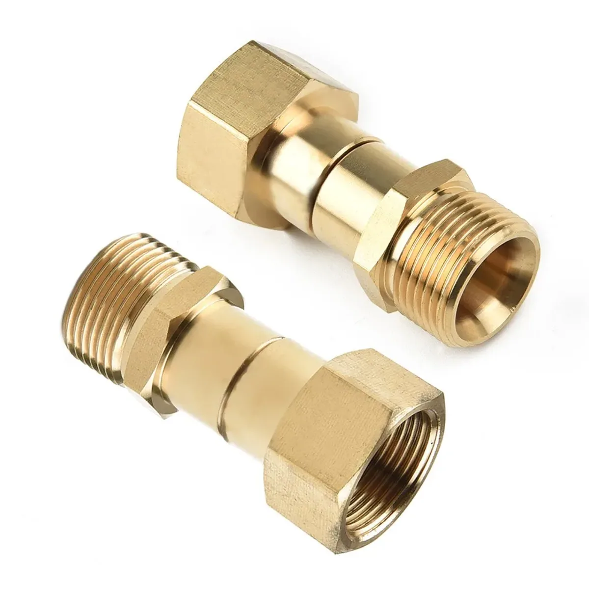 Pressure Washer Hose Connector M22 14mm | Brass Swivel | 360 Degree - Thumbnail 2