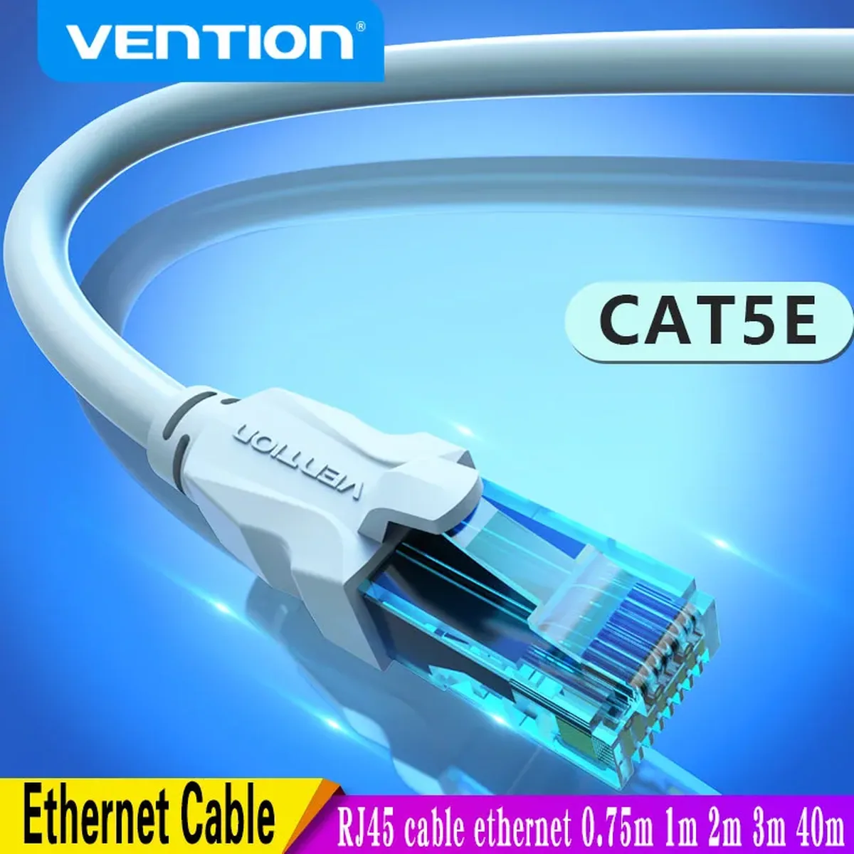 Cat5e Ethernet Cable UTP RJ45 | 0.75m-20m for PC Router | Industrial Grade - Image 1