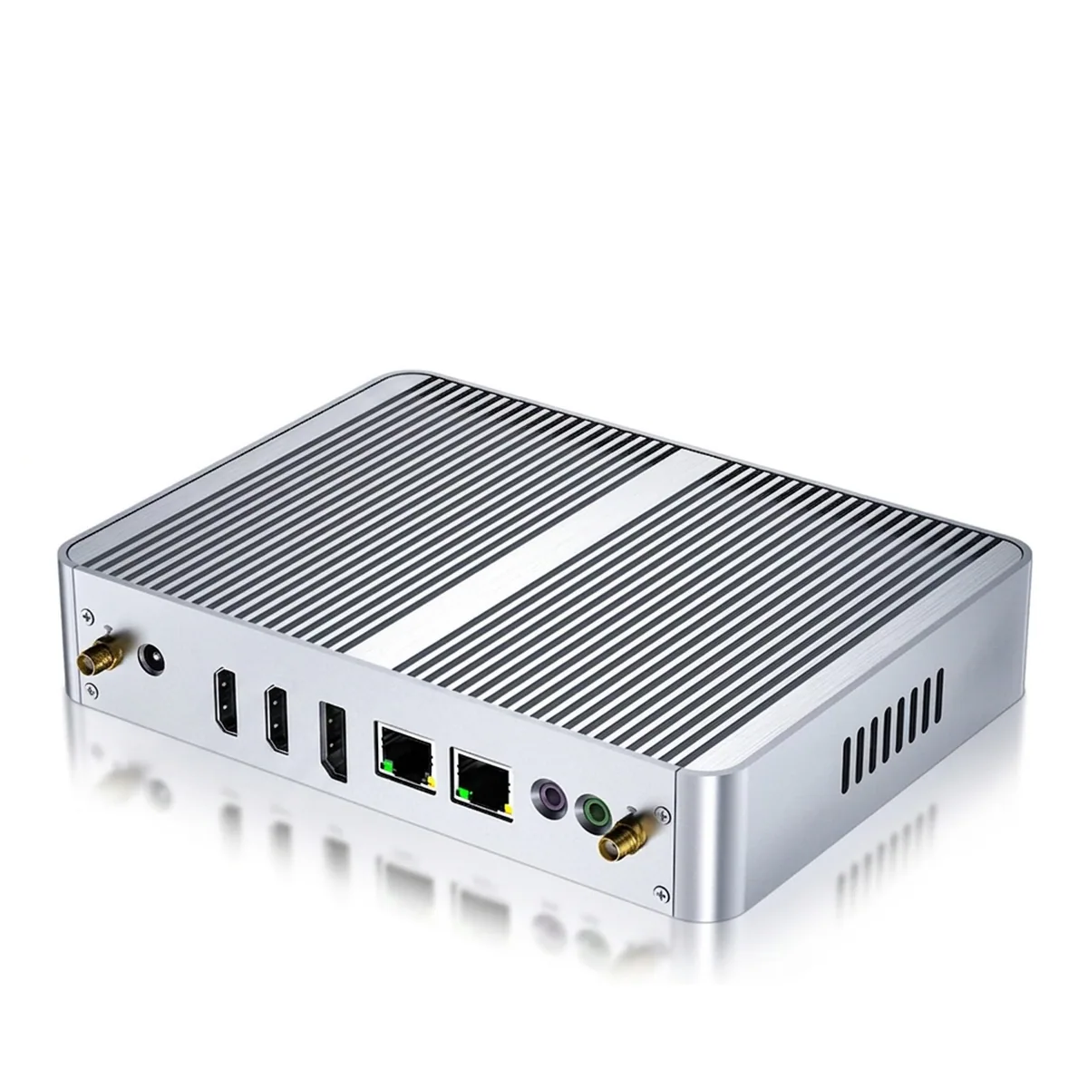 Fanless Mini PC | Intel N100/N95 Dual LAN | Triple 4K