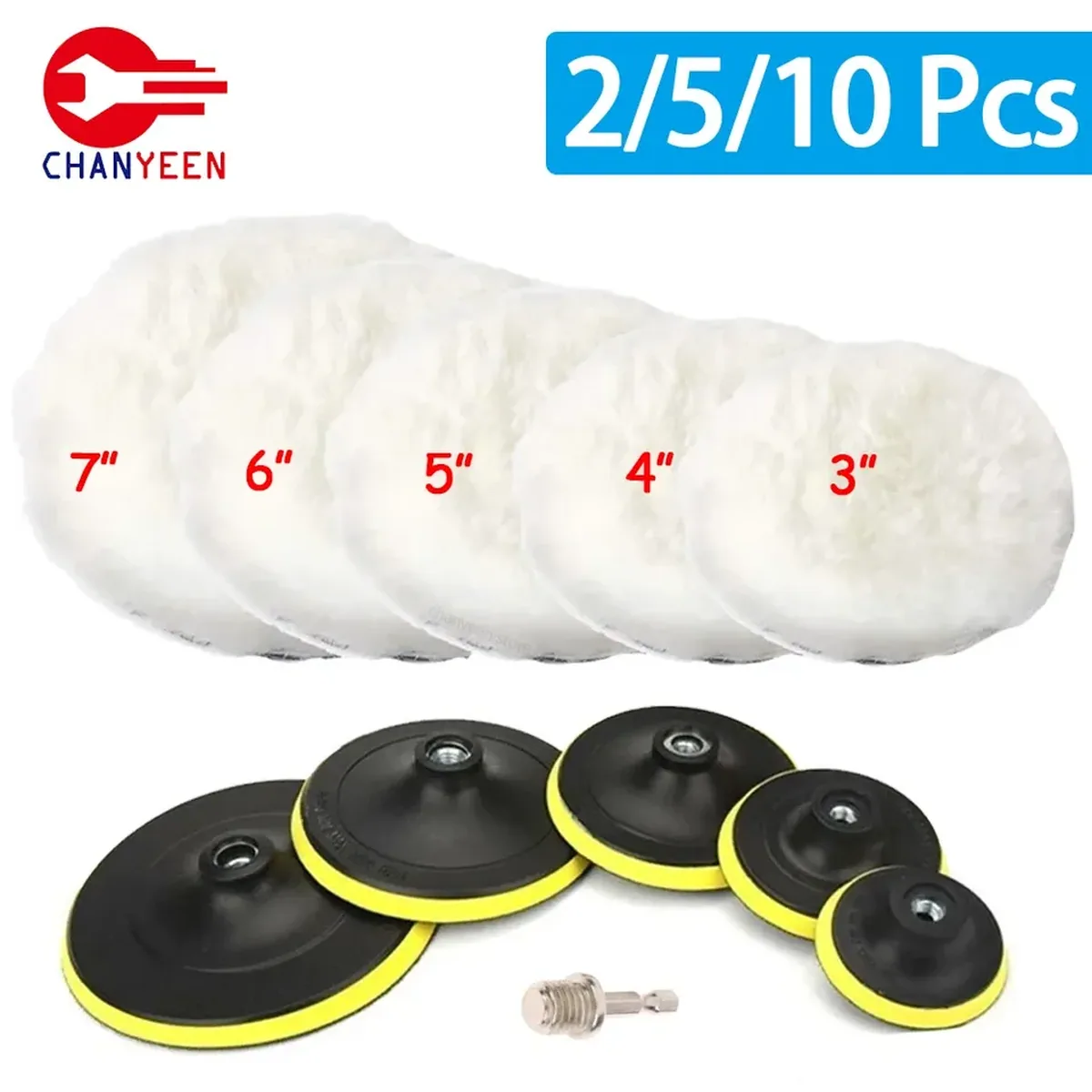 Buffing Pads | M14 Threaded Arbor | For Car & Glass Scratch Repair