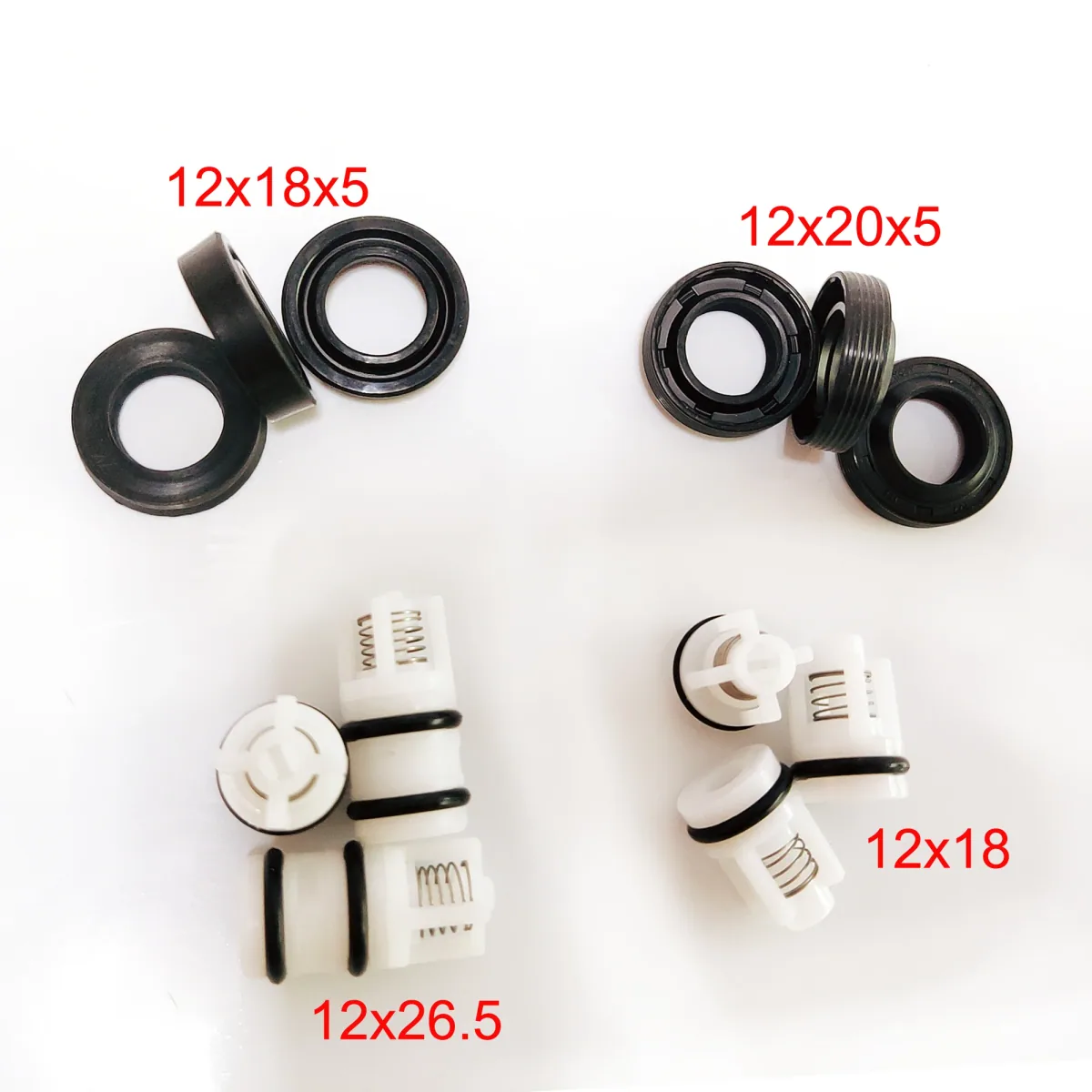 Pressure Washer Replacement Parts Kit | Oil Seals & Check Valves | 12mm - Thumbnail 3