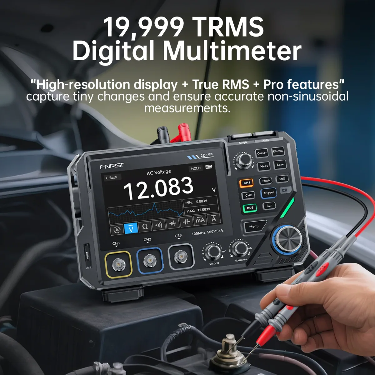 Digital Oscilloscope 2D15P | 2CH 100MHz 500MSa/s | Multimeter and DDS - Thumbnail 6
