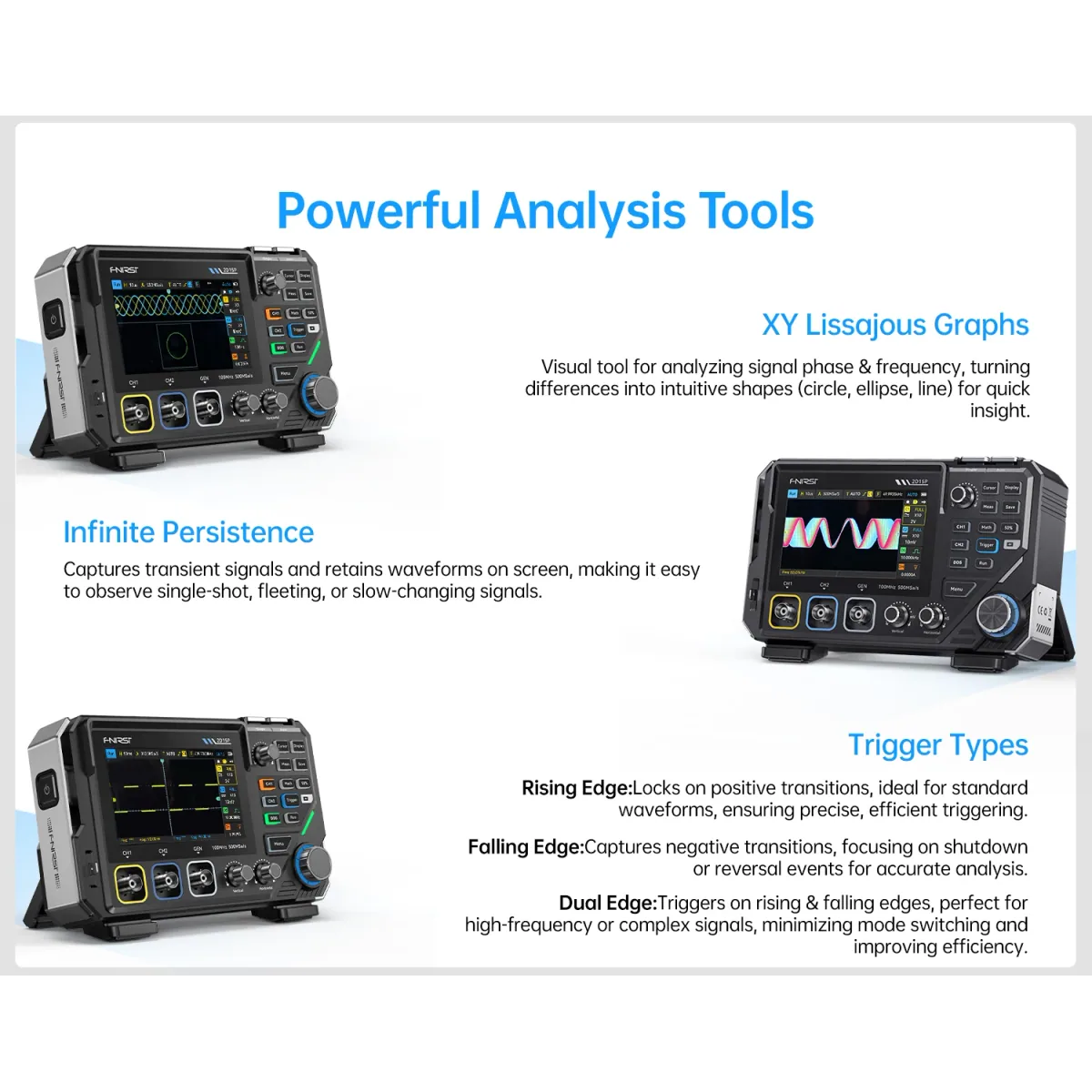Digital Oscilloscope 2D15P | 2CH 100MHz 500MSa/s | Multimeter and DDS - Thumbnail 3