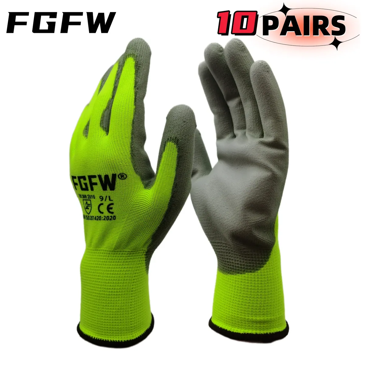 Professional-Grade Work Gloves | EN 388 & ISO 20471 Certified | Lightweight Durable Protection
