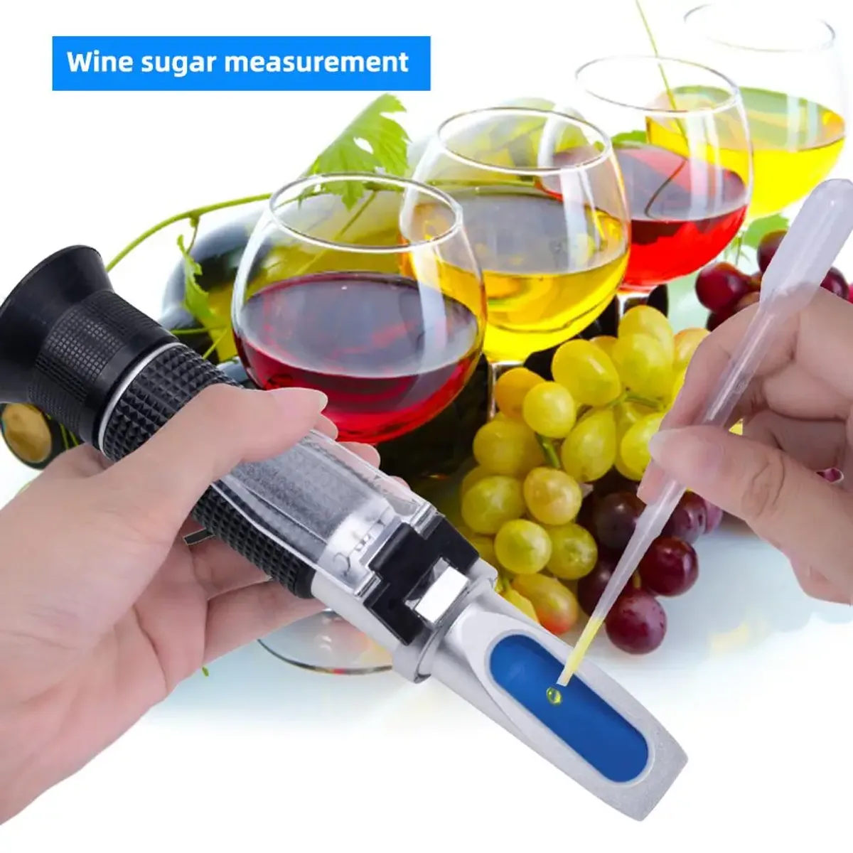 Wine Refractometer Brix | 0-40% Brix | 0-25% Vol | 0-22 Baume - Thumbnail 2