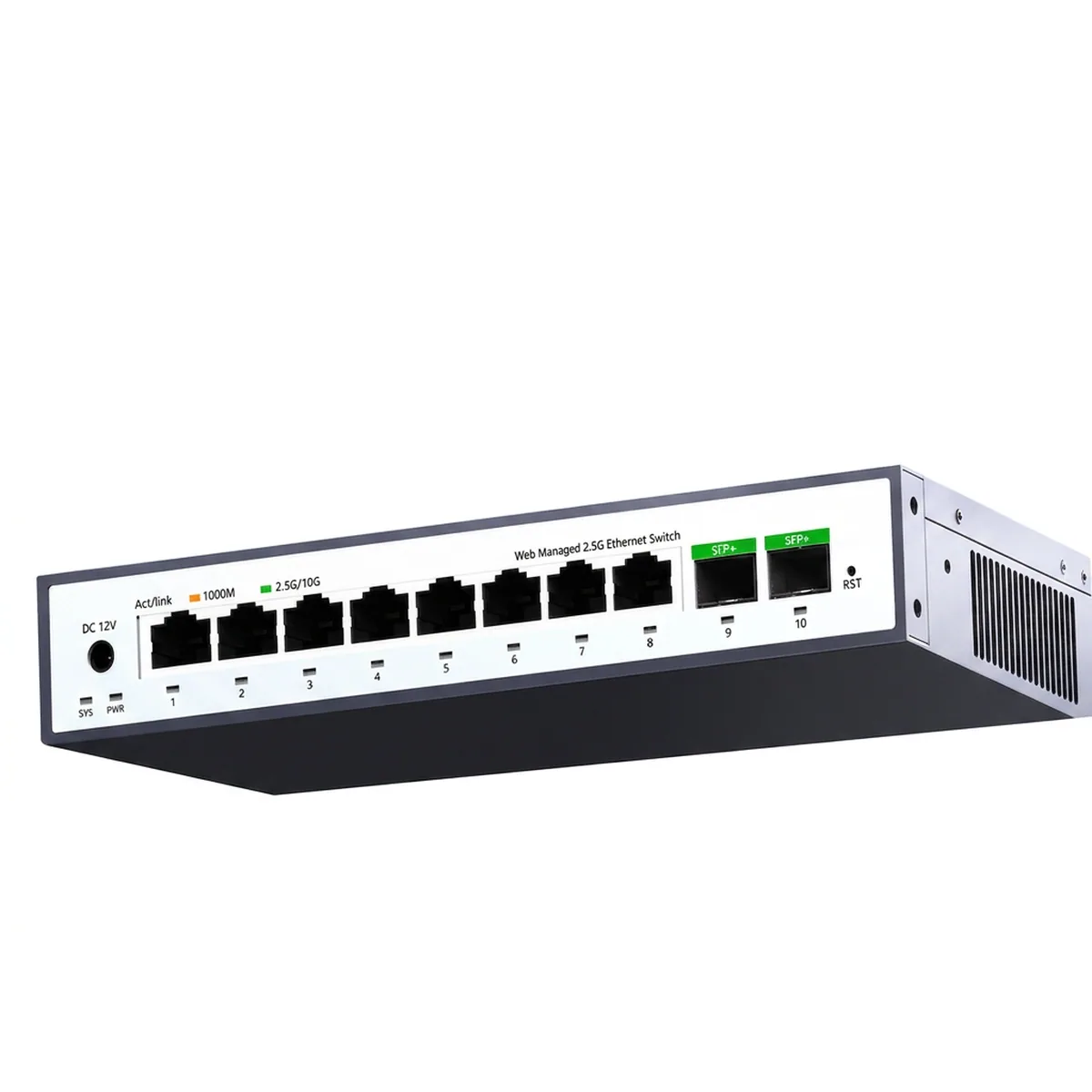 8-Port 2.5G Managed Switch | Dual 10G SFP+ Uplink | L2 Web Managed VLAN - Image 1