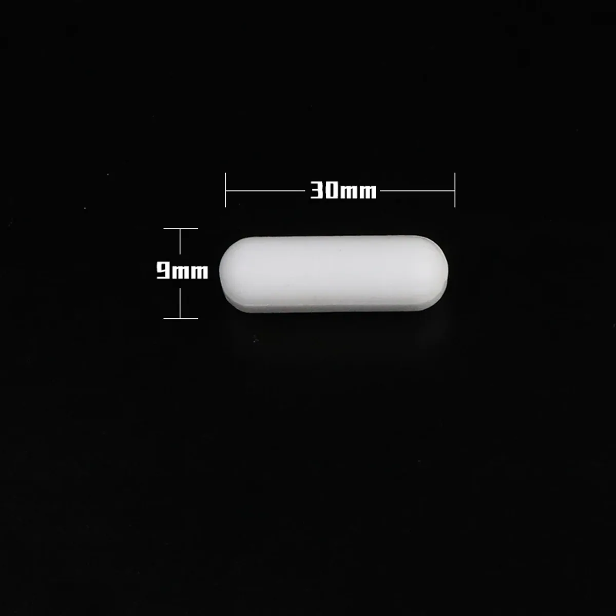 Lab Glassware PTFE Magnetic Stir Bars | White, No Pivot Ring | C3x5 to C8x45 - Thumbnail 6