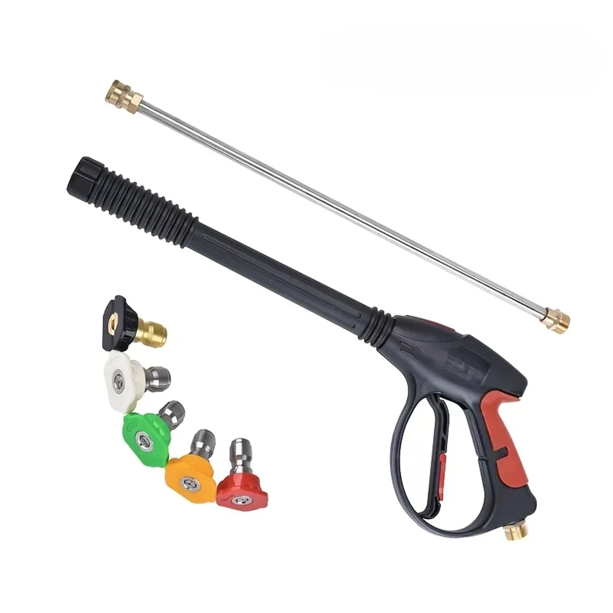 Pressure Washer Lance and Gun | 16 Inch Extension | 5 Nozzle Tips