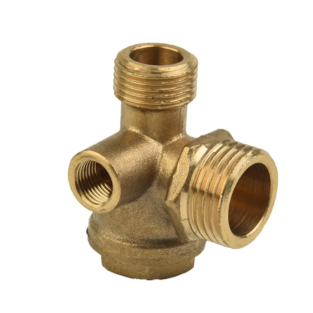 Air Compressor Check Valve | Brass 3-Port | 6mm Bore | Male Thread - Thumbnail 6