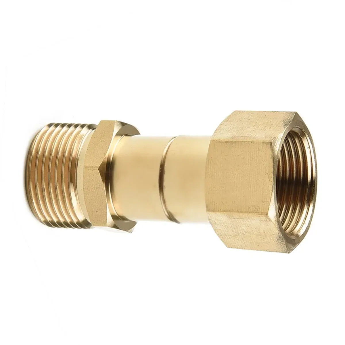 Pressure Washer Hose Connector | Brass M22 Swivel | 14mm Bore - Thumbnail 3