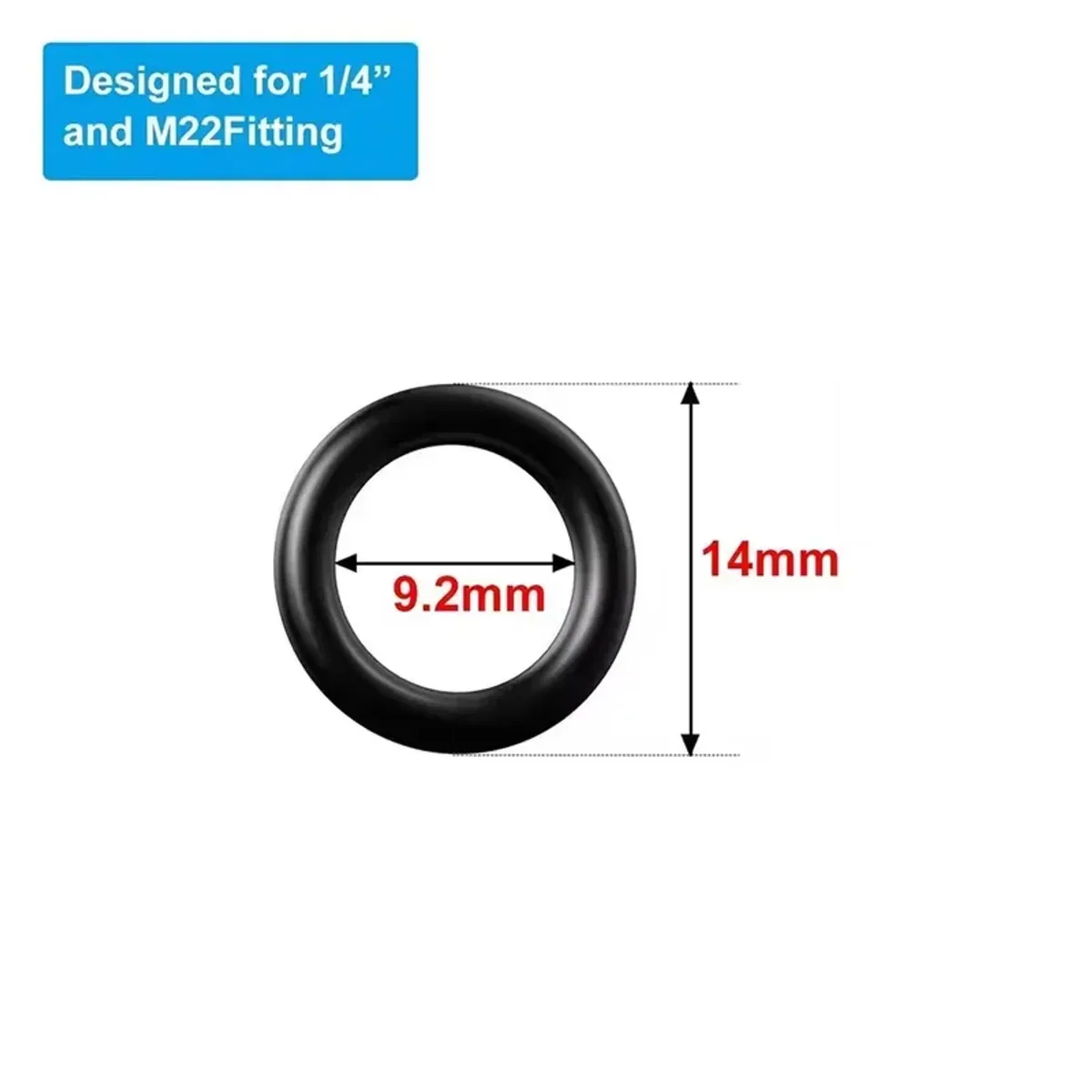 Parts for Pressure Washers O-Ring Kit | 20 Pieces | 9.2mm ID | M22 and 1/4" - Thumbnail 5