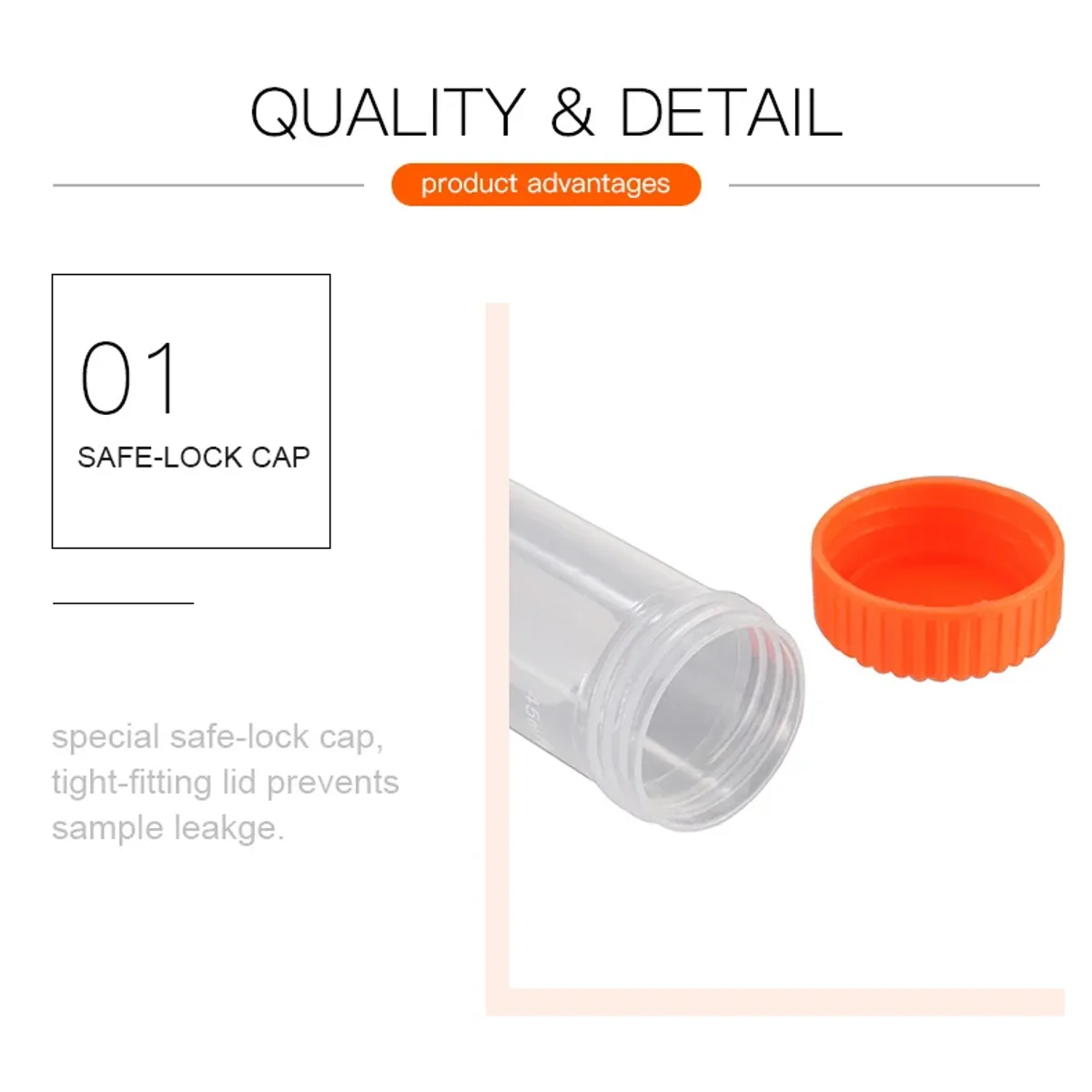 Centrifuge Tube 50ml Screw Cap | Free-standing | Graduated | 25 Pack - Thumbnail 6