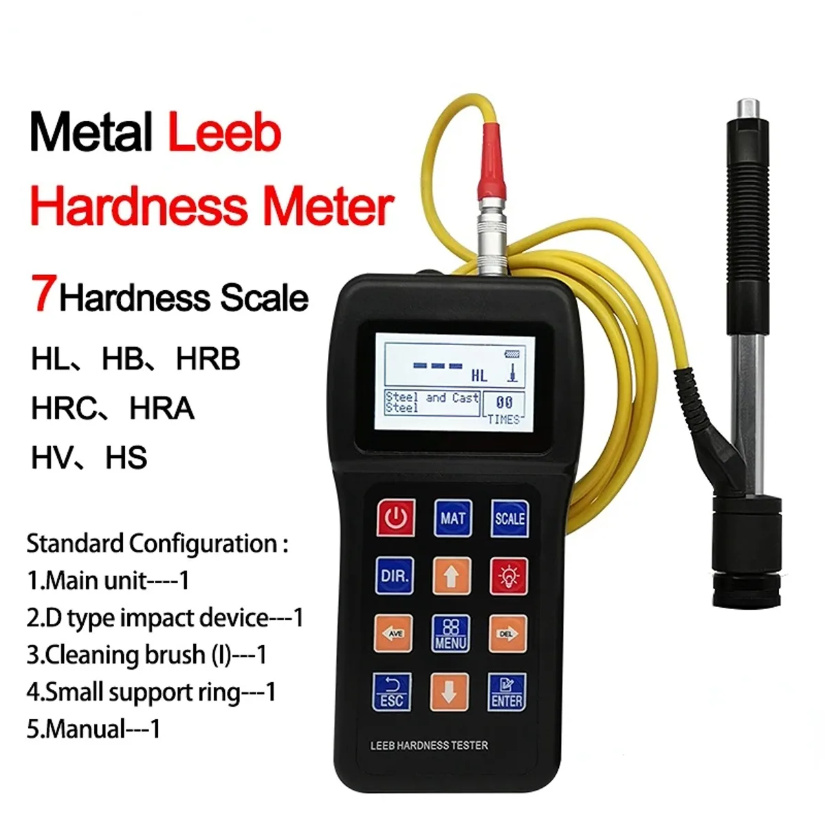 Leeb Hardness Tester SKD-552 | 7 Scales HL HB HRC | 100 Group Memory - Thumbnail 3