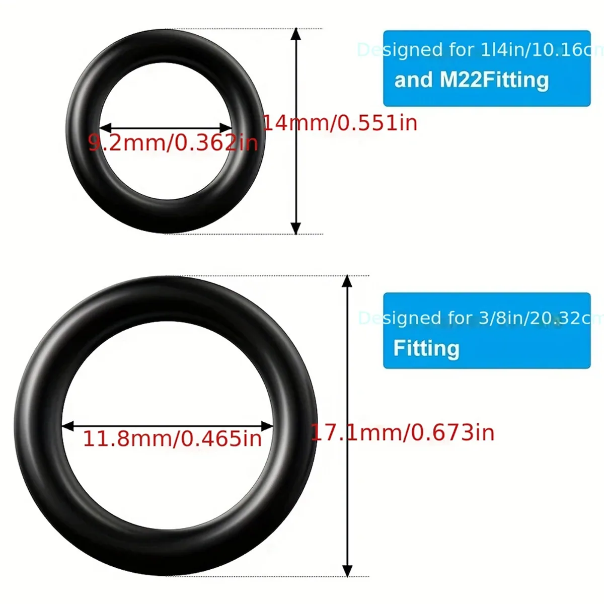 Pressure Washer Accessories O-Ring Kit | 1/4, 3/8, M22 | 50 or 100 Pcs - Thumbnail 5