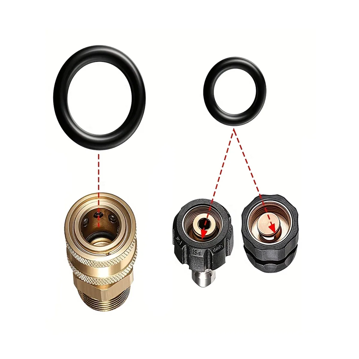 Pressure Washer Accessories O-Ring Kit | 1/4, 3/8, M22 | 50 or 100 Pcs - Thumbnail 6
